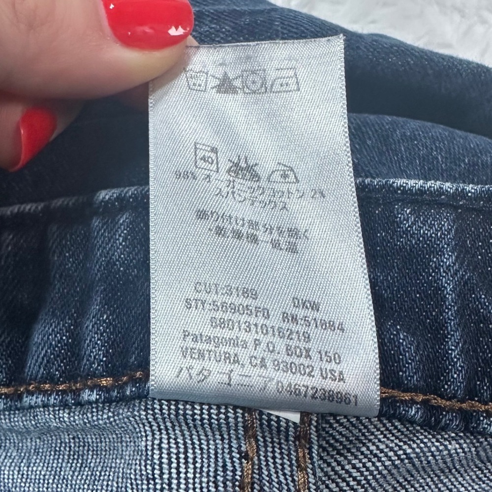 Patagonia Jeans Womens 29 Blue Dark Wash Organic Cotton Stretch Denim 56905 - Picture 5 of 6
